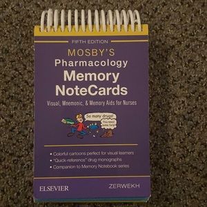 Mosby’s Pharmacology memory notecards